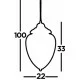 Searchlight Pendant Lamp Moscow 1xE27x60W, 1091AB Searchlight Pendant Lamp Moscow 1xE27x60W, 1091AB