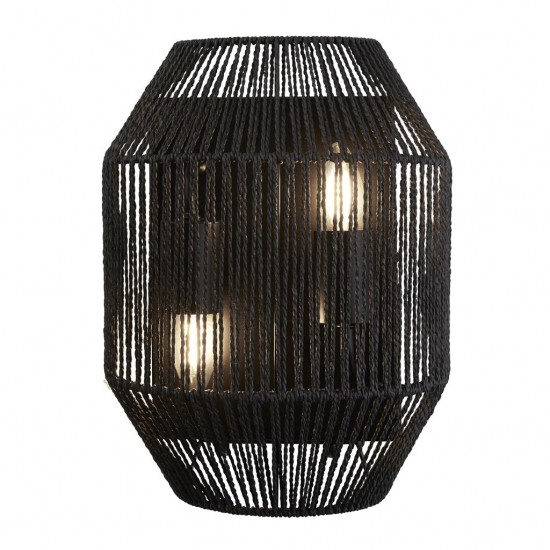 Searchlight wall light Wicker 2xE27x60W 11201-2BK