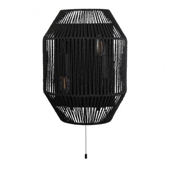 Searchlight wall light Wicker 2xE27x60W 11201-2BK