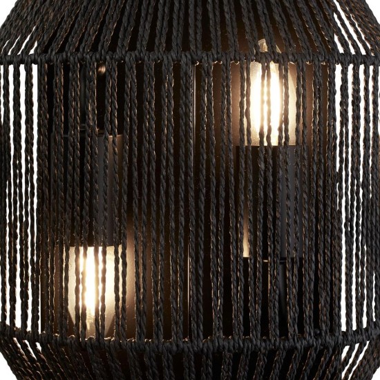 Searchlight wall light Wicker 2xE27x60W 11201-2BK