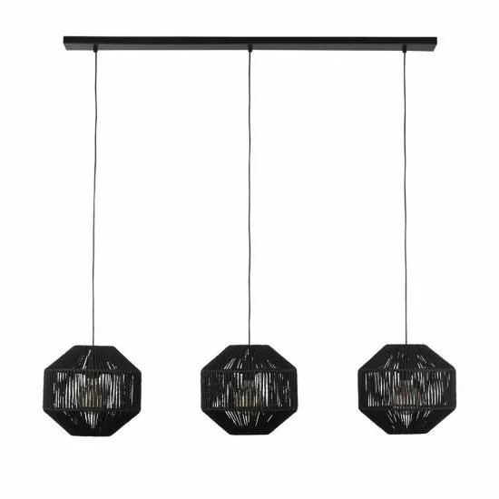 Searchlight piekaramā lampa Wicker 3xE27x60W, 11201-3BK Searchlight piekaramā lampa Wicker 3xE27x60W, 11201-3BK