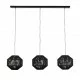 Searchlight piekaramā lampa Wicker 3xE27x60W, 11201-3BK Searchlight piekaramā lampa Wicker 3xE27x60W, 11201-3BK