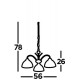 Searchlight подвесной светильник Milanese 3xE14x60W, 1133-3SS