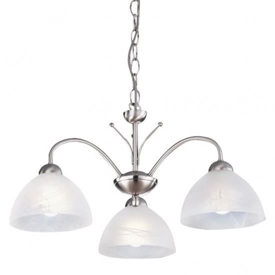 Searchlight Pendant Lamp Milanese 3xE14x60W, 1133-3SS