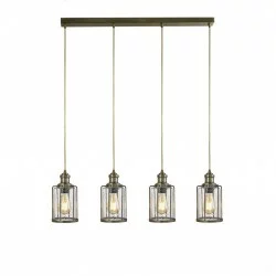 Searchlight Pendant Lamp Pipes 4xE27x60W, 1164-4AB