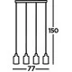 Searchlight подвесной светильник Pipes 4xE27x60W, 1164-4AB Searchlight подвесной светильник Pipes 4xE27x60W, 1164-4AB