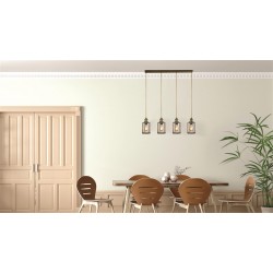 Searchlight Pendant Lamp Pipes 4xE27x60W, 1164-4AB