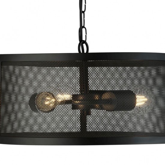 Searchlight pendant lamp Fishnet, 3x60WxE27, 12483-3BK