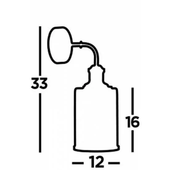 Searchlight Wandleuchte Pipes 1xE27x60W 1261AB Searchlight Wandleuchte Pipes 1xE27x60W 1261AB