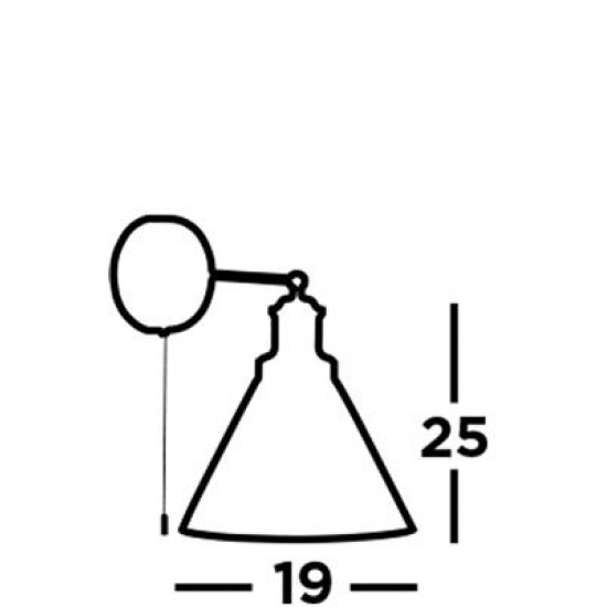 Searchlight Wandleuchte Pyramid 1xE27x60W 1277BK