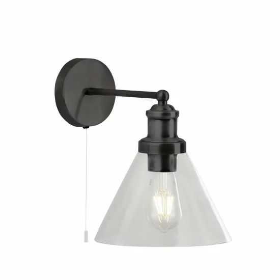 Searchlight sienas gaismeklis Pyramid 1xE27x60W 1277BK Searchlight sienas gaismeklis Pyramid 1xE27x60W 1277BK