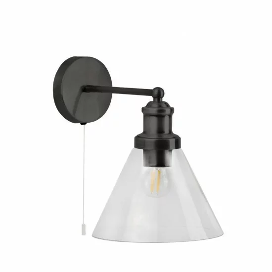 Searchlight sienas gaismeklis Pyramid 1xE27x60W 1277BK Searchlight sienas gaismeklis Pyramid 1xE27x60W 1277BK