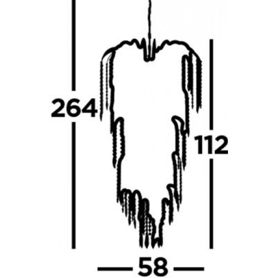 Searchlight Pendelleuchte Waterfall 13xE14x60W, 1313-13CC