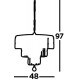 Searchlight Pendelleuchte Empire, 5x60WxE14, 1375-5CC