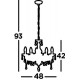 Searchlight Pendelleuchte Marie Therese, 5x60WxE14, 1455-5MI