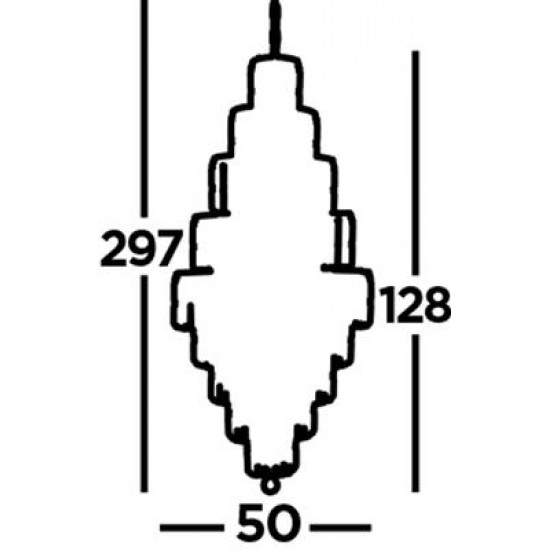 Searchlight pendant lamp Empire, 13x60WxE14, 1500CC