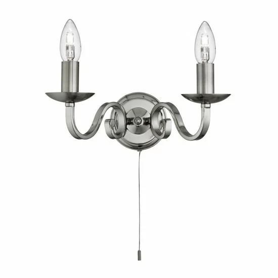 Searchlight sienas gaismeklis Richmond 2xE14x60W 1502-2SS Searchlight sienas gaismeklis Richmond 2xE14x60W 1502-2SS