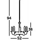 Searchlight Pendelleuchte Richmond 5xE14x60W, 1505-5SS