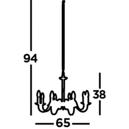 Searchlight Pendant Lamp Richmond 8xE14x60W, 1508-8AB