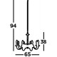 Searchlight piekaramā lampa Richmond 8xE14x60W, 1508-8AB