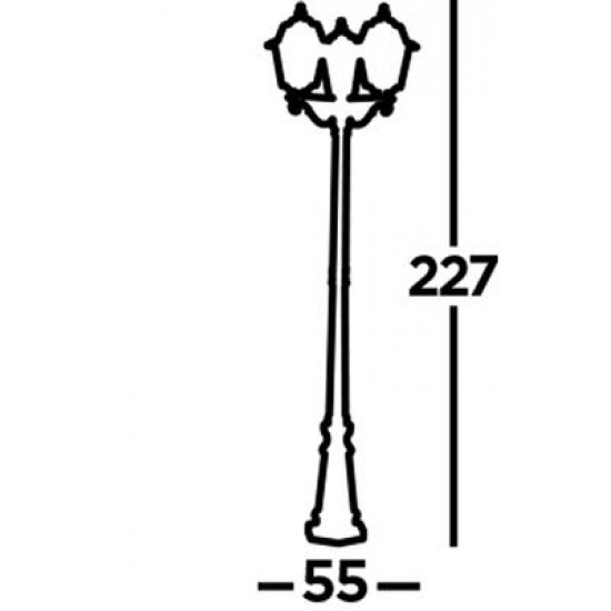 Searchlight outdoor floor lamp New Orleans, 3x60WxE27, 1528-3