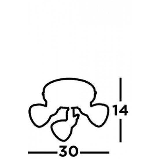 Searchlight ПОТОЛОЧНЫЙ СВЕТИЛЬНИК Focus 3xGU10x50W, 1543BK