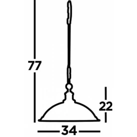 Searchlight Pendant Lamp Bistro 1xE27x60W, 1682AB Searchlight Pendant Lamp Bistro 1xE27x60W, 1682AB