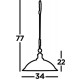 Searchlight Pendelleuchte Bistro 1xE27x60W, 1682AB