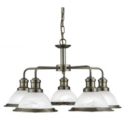 Searchlight Pendant Lamp Bistro 5xE27x60W, 1595-5AB