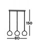 Searchlight Pendelleuchte Balls 3xE27x60W, 1623-3CL