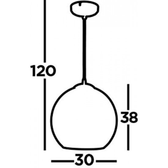 Searchlight piekaramā lampa Balls 1xE27x60W, 1632AM