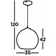 Searchlight Pendelleuchte Balls 1xE27x60W, 1635AM