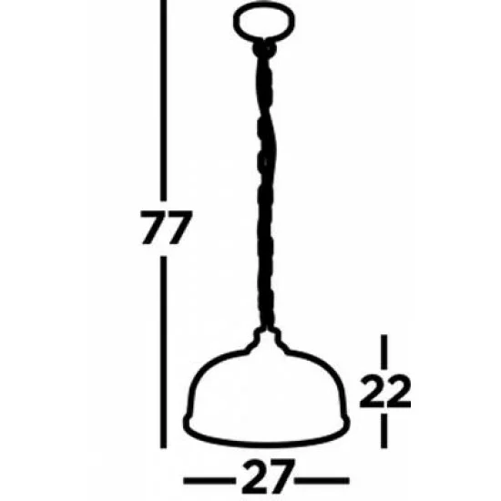 Searchlight Pendant Lamp Bistro 1xE27x60W, 1682SS Searchlight Pendant Lamp Bistro 1xE27x60W, 1682SS