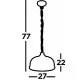 Searchlight Pendant Lamp Bistro 1xE27x60W, 1682SS Searchlight Pendant Lamp Bistro 1xE27x60W, 1682SS