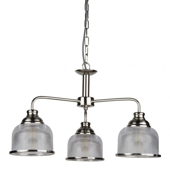 Searchlight Pendant Lamp Bistro 3xE27x60W, 3593-3SS