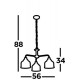 Searchlight подвесной светильник Bistro 3xE27x60W, 3593-3SS