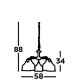 Searchlight подвесной светильник Bistro 5xE27x60W, 1685-5AB