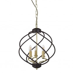 Searchlight pendant lamp Flow, 3x60WxE14, 1803-3BK