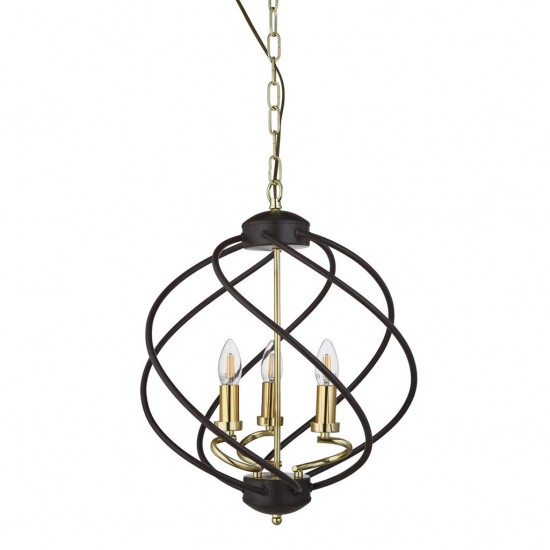 Searchlight pendant lamp Flow, 3x60WxE14, 1803-3BK