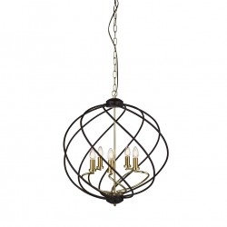 Searchlight pendant lamp Flow, 5x60WxE14, 1805-5BK