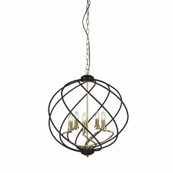Searchlight подвесной светильник Flow, 5x60WxE14, 1805-5BK