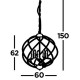 Searchlight Pendelleuchte Flow, 5x60WxE14, 1805-5BK