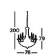 Searchlight piekaramā lampa Belfry 9xE14x60W, 1849-9BZ