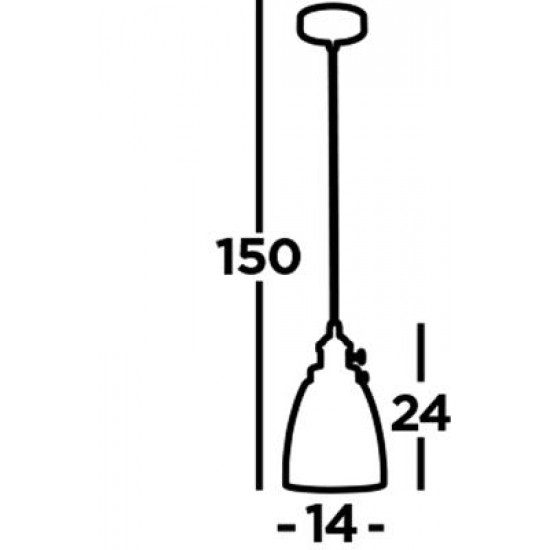 Searchlight Pendant Lamp Camden 1xE27x60W, 1921-1BC