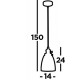 Searchlight Pendelleuchte Camden 1xE27x60W, 1921-1BC