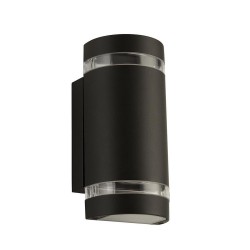 Searchlight outdoor wall light Sheffield, 2x50WxGU10, IP44, 2002-2BK-LED