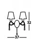 Searchlight настенный светильник, бра Simplicity 2xE14x60W 2032-2CC Searchlight настенный светильник, бра Simplicity 2xE14x60W 2032-2CC