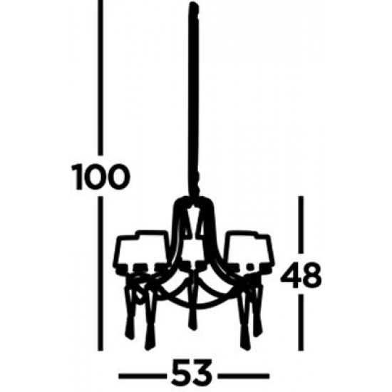 Searchlight подвесной светильник Duchess 5x33WxG9, 2085-5CC