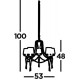 Searchlight Pendelleuchte Duchess 5x33WxG9, 2085-5CC