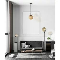 Searchlight Pendant Lamp Punch 1xE27x60W, 22123-1BK